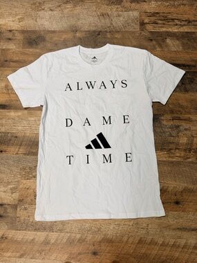 adidas White Short-Sleeve 'Always Dame Time' Graphic Tee
